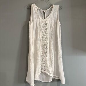 Elegant White Lace Mini Dress